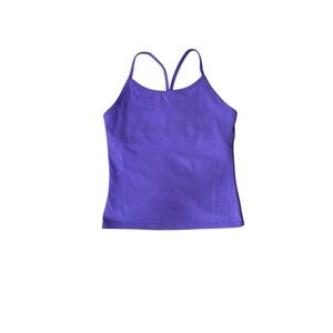 Ivivva Girl Purple Strappy Racerback Ruched Back Athletic Tank Top Size L